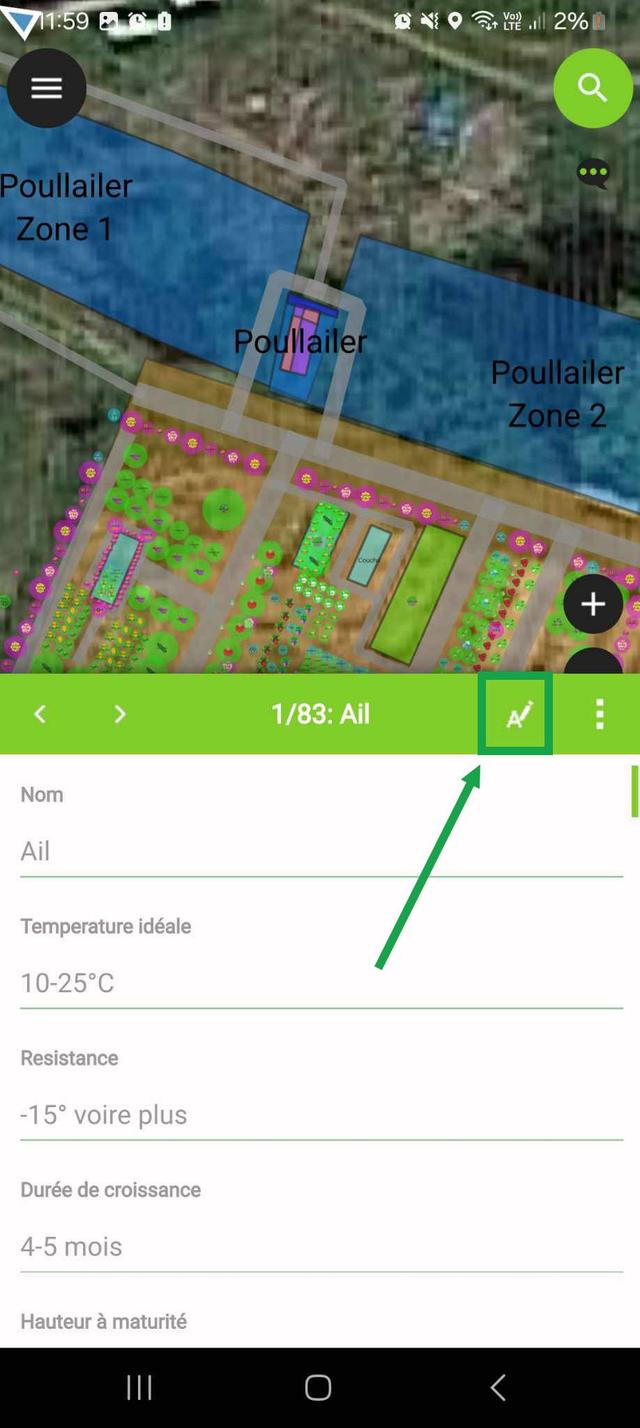 Screenshot de l'écran