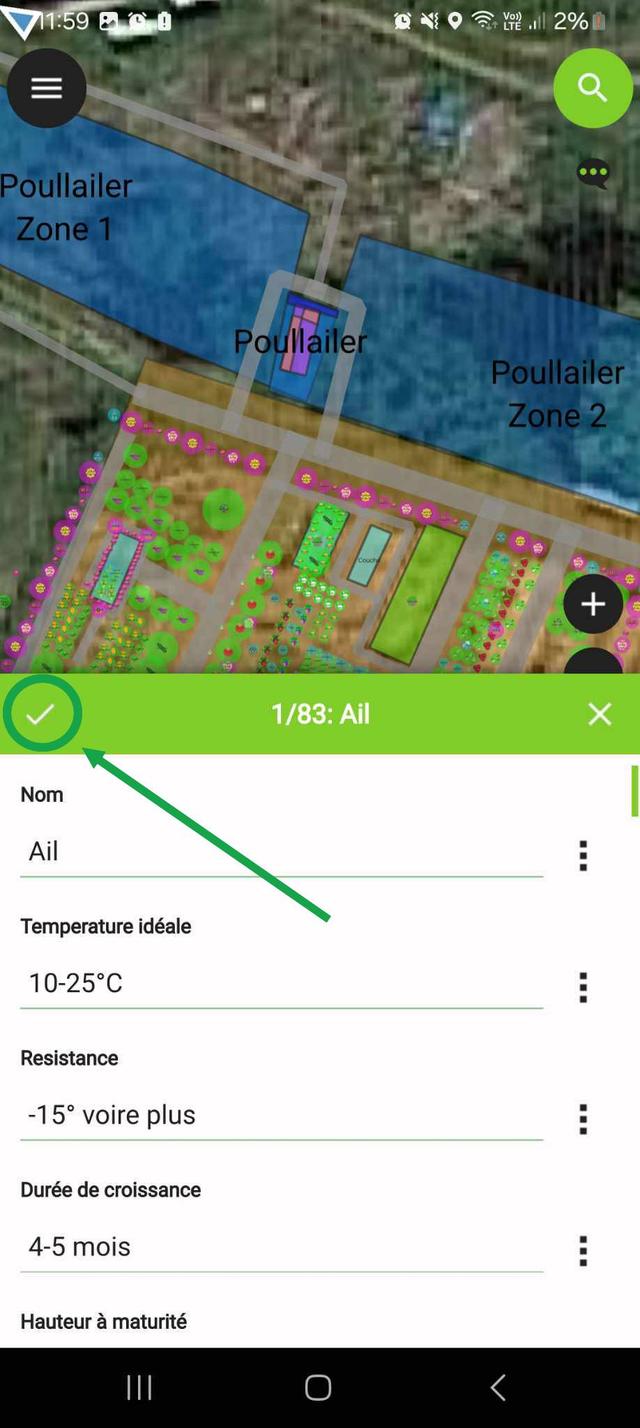 Screenshot de l'écran